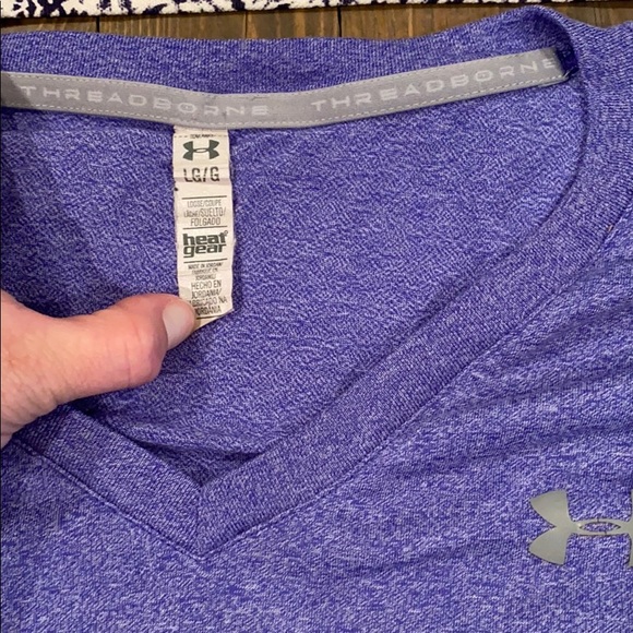 Purple Under Armour Shirt Size Large - Picture 3 of 3